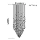 Decorbites crystal led chandelier staircase luxury glass lighting