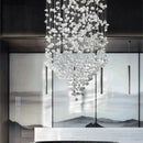 Decorbites crystal led chandelier staircase luxury glass lighting