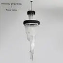 Decorbites crystal led multi-layer staircase chandelier black & gold