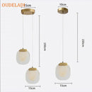 Decorbites crystal led pendant warm yellow kitchen light