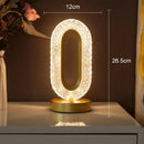 Decorbites crystal led table lamp gold oval light for bedroom