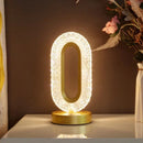 Decorbites crystal led table lamp gold oval light for bedroom