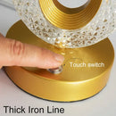 Decorbites crystal led table lamp gold oval light for bedroom