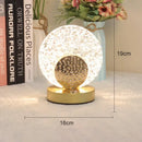 Decorbites crystal led table lamp gold oval light for bedroom