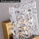 Modern textured glass led wall sconces in chrome black & gold bedroom