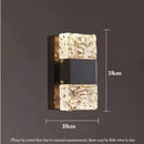 Modern textured glass led wall sconces in chrome black & gold bedroom