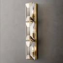 Modern geometric black crystal led wall sconces bedroom light