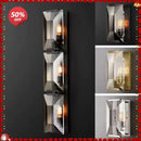 Modern geometric black crystal led wall sconces bedroom light