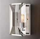 Modern geometric black crystal led wall sconces bedroom light