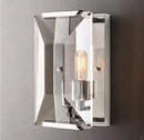 Modern geometric black crystal led wall sconces bedroom light