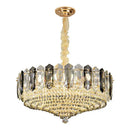 Modern gold tiered crystal light chandelier dining room