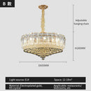Modern gold tiered crystal light chandelier dining room