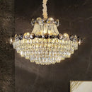 Light luxury gold and smoke crystal chandelier for dining room