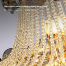 Light luxury gold and smoke crystal chandelier for dining room