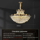 Light luxury gold and smoke crystal chandelier for dining room