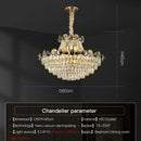Light luxury gold and smoke crystal chandelier for dining room