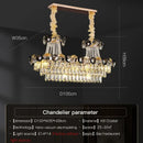 Light luxury gold and smoke crystal chandelier for dining room