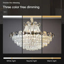 Light luxury gold and smoke crystal chandelier for dining room