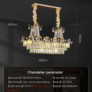 Light luxury gold and smoke crystal chandelier for dining room