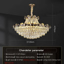 Light luxury gold and smoke crystal chandelier for dining room
