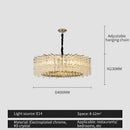 Modern rectangular chrome crystal light dining room chandelier