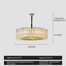 Modern rectangular chrome crystal light dining room chandelier