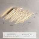 DecorBites™ Crystal Liner Ceiling Chandelier: Modern Luxury Dimmable LED Lighting Fixture