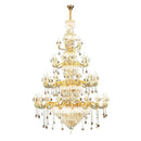 Grand multi tier gold crystal chandelier for living room