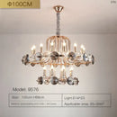 Luxury gold crystal living room chandelier with candle bulbs