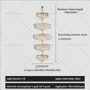 DecorBites™ Crystal Living Room Chandelier: Modern Luxury High-Rise Villa Personality Creative Hotel Décor