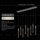 DecorBites™ Crystal Loft Chandelier for Duplex Living Room & Stairwell, Long Hanging Lighting