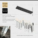 DecorBites™ Crystal Loft Chandelier for Duplex Living Room & Stairwell, Long Hanging Lighting