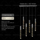 DecorBites™ Crystal Loft Chandelier for Duplex Living Room & Stairwell, Long Hanging Lighting