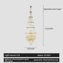 DecorBites™ Crystal Loft Chandelier for Elegant Living Spaces