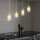 Modern gold cascading crystal loft chandelier for living room