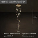 Modern crystal loft chandelier stairwell large pendant lighting