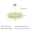 Modern crystal loft chandelier living room silver led pendant light