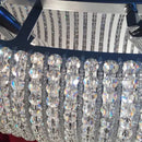 Modern crystal loft chandelier living room silver led pendant light