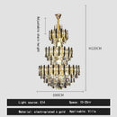Modern crystal gold and black pendant light living room chandelier