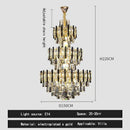 Modern crystal gold and black pendant light living room chandelier