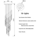 Decorbites crystal loft gold & clear chandelier living room light