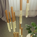 Decorbites crystal loft gold & clear chandelier living room light