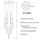 Decorbites crystal loft gold & clear chandelier living room light