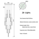 Decorbites crystal loft gold & clear chandelier living room light