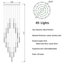 Decorbites crystal loft gold & clear chandelier living room light