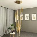 Decorbites crystal loft gold & clear chandelier living room light