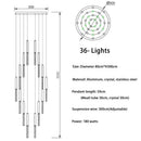 Decorbites crystal loft gold & clear chandelier living room light