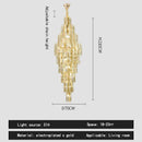 Crystal spiral tiered loft pendant light for staircase and living room