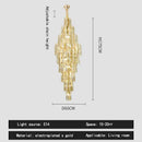 Crystal spiral tiered loft pendant light for staircase and living room