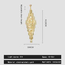 Crystal spiral tiered loft pendant light for staircase and living room